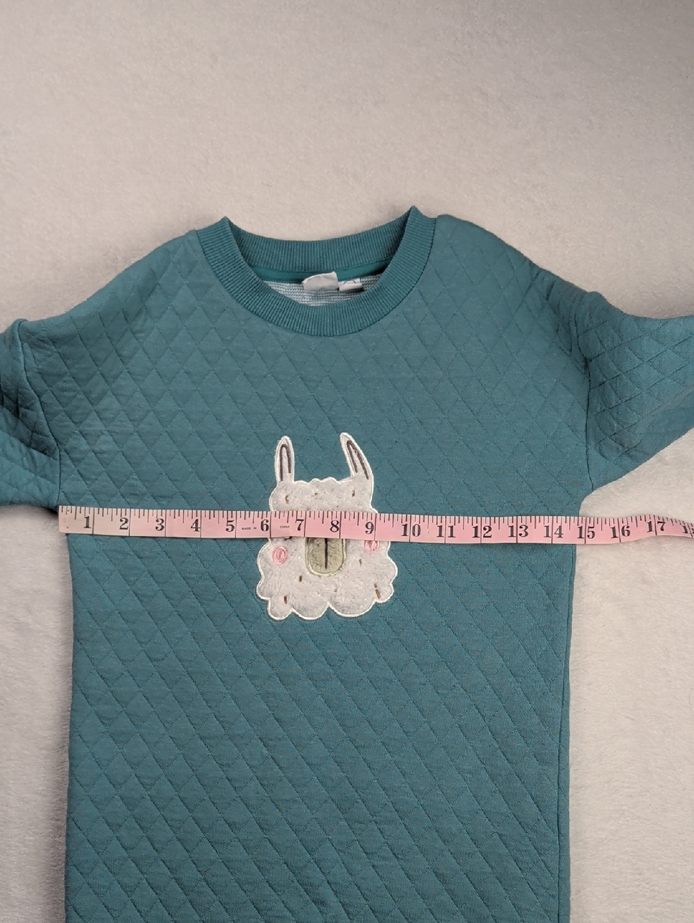 Deux Par Deux Girls Quilted Tunic Dress Turquoise Blue Size 6 - Picture 3 of 11